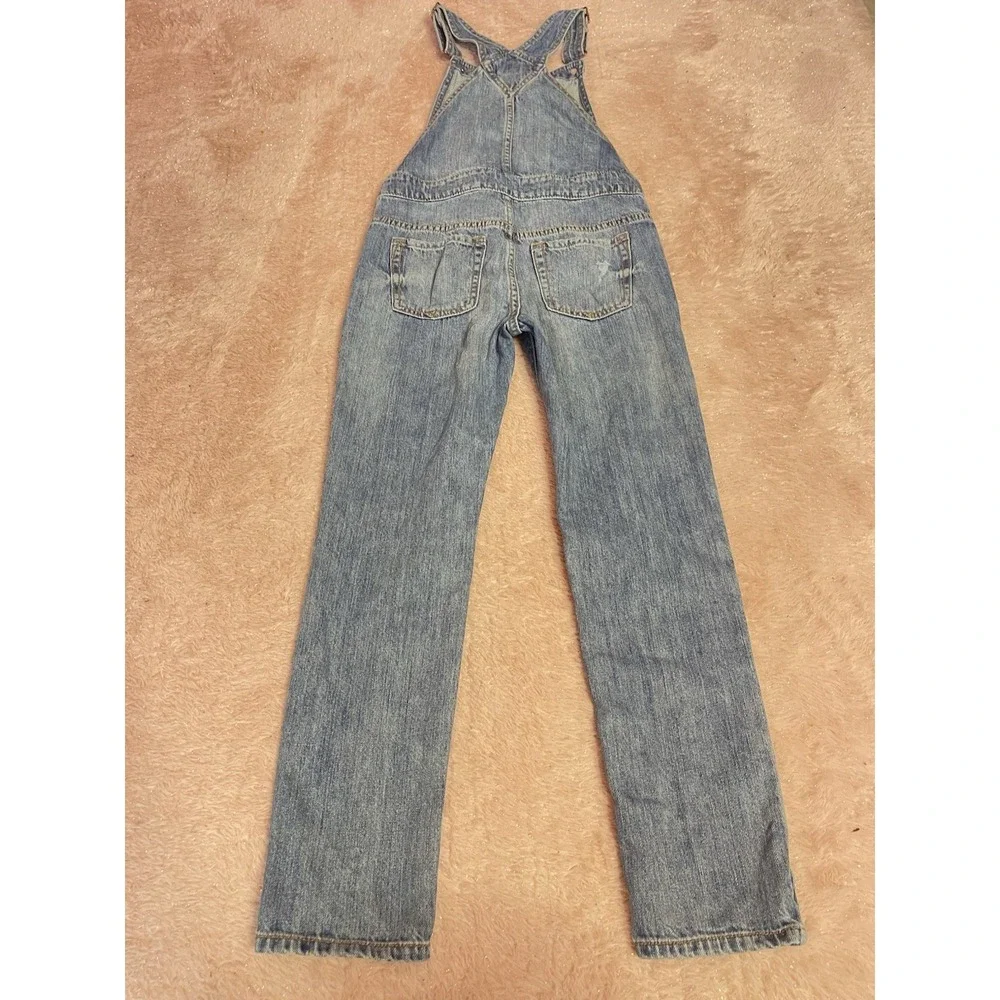 Gap Kids Light‎ Wash Denim Overalls Jeans Size Medium or 8 Bin11